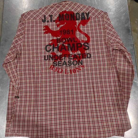 Brand New ENERGIE Oberlin Montreal R3d L1ons XXL Red Plaid Shirt - Picture 3 of 3